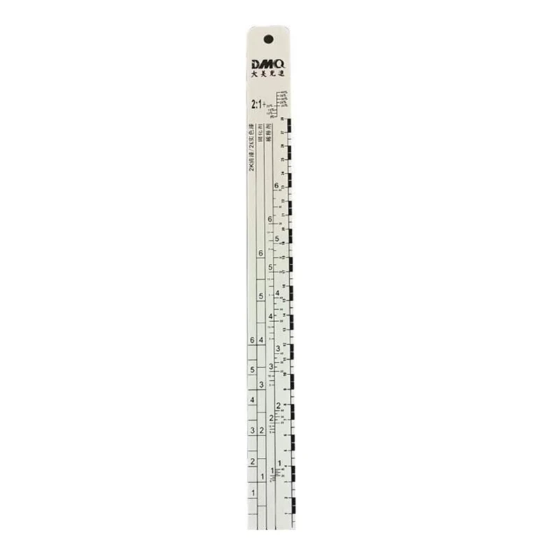 Precision- Ruler Stainless Steel Automobile Paint Mixing Ruler Car Paint Scale Dropship