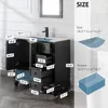 36" Bathroom Vanity Sink Combo Vintage Style with Painted Solid Wood Construction, Undermount Ceramic Sink with Faucet & Drain 2