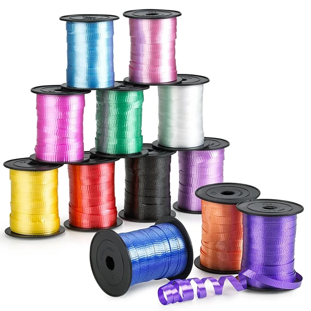 Two Ribbonversatile Satin & Foil Balloon Ribbon For All Occasions - Diy  Decor