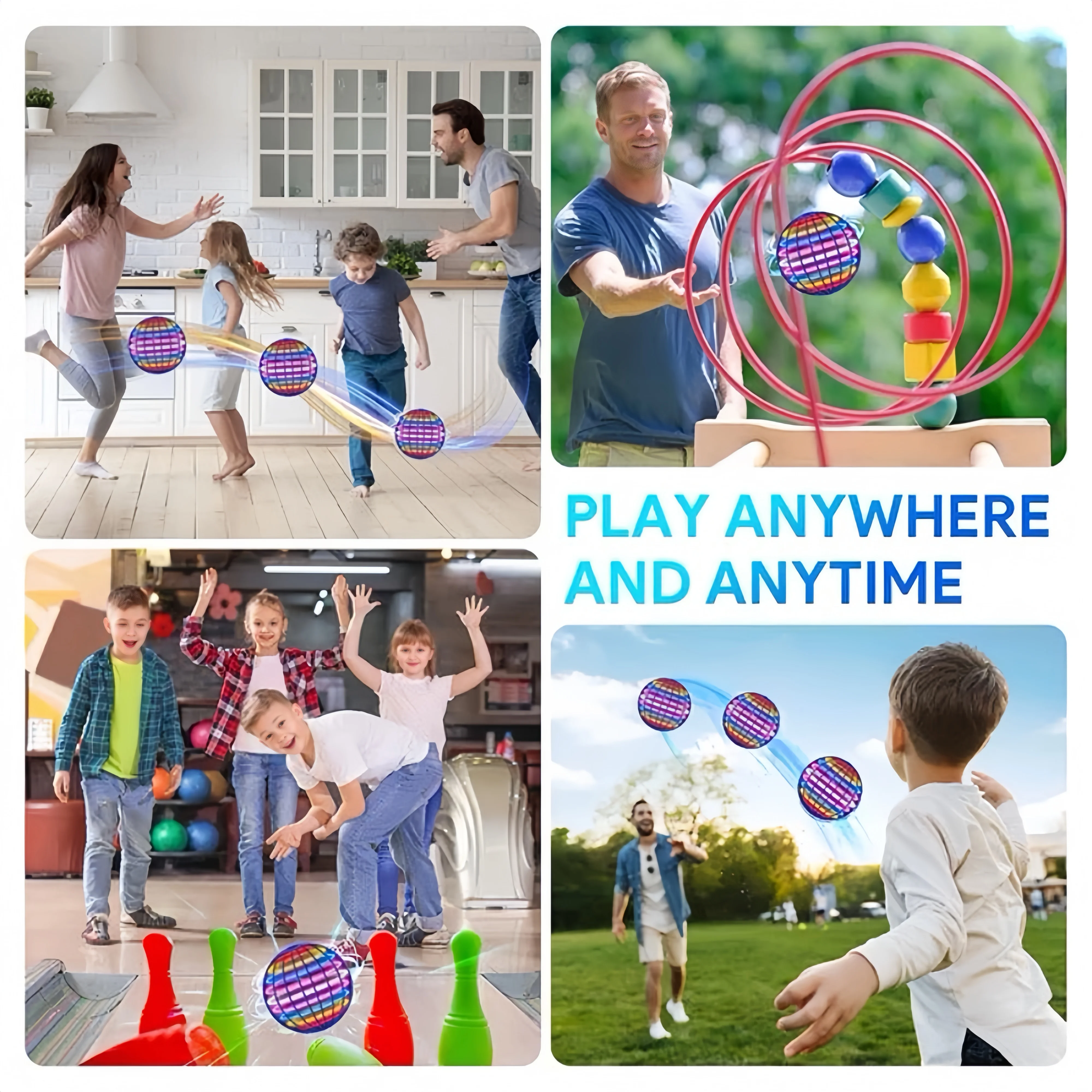 Drone Jouet Enfant avec Caméra - 3 Pcs Multicolore
