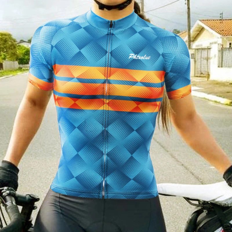 Women Summer Cycling Jersey Breathable Anti-UV Mountain Bike Jersey Mtb Shirt Bicycle Cycling Clothing Phtxolue QY625