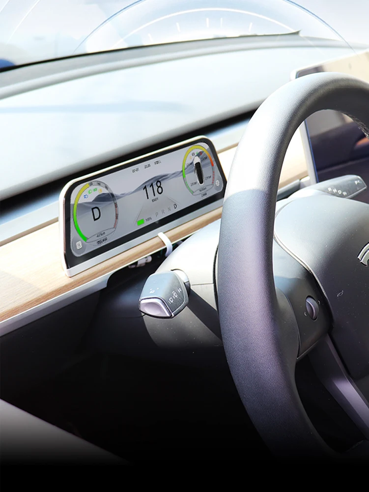 Display Head-Up Per Auto Touch Screen Hud Con Wireless Carplay Android Auto Speaker Navigation Speed Power Per Tesla Model 3 Y