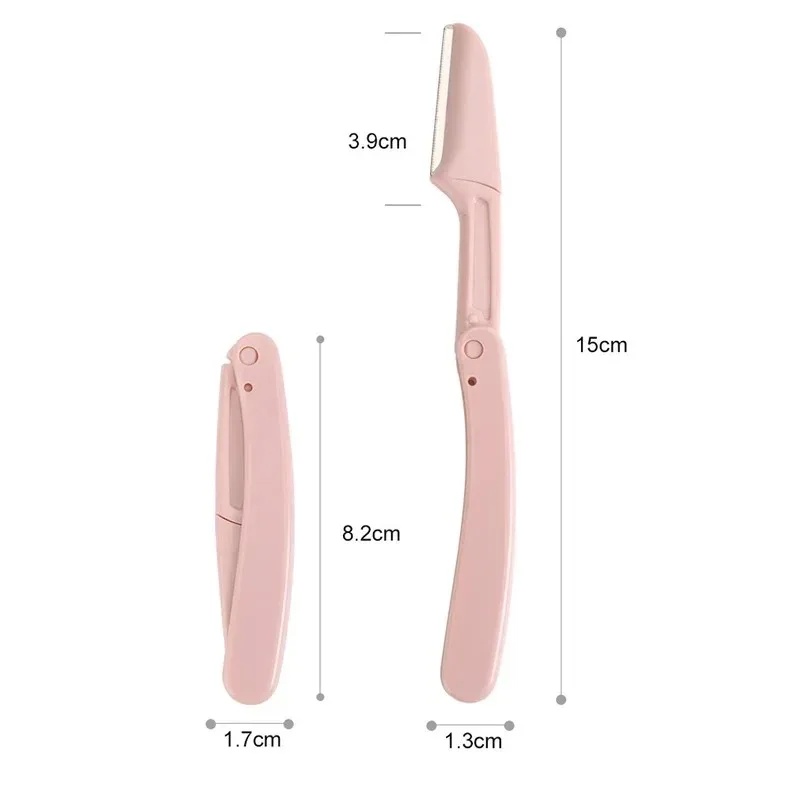 3 Pcs Eyebrow Trimmer for Ladies Face Eyebrow Shaper Shaver facial epilators for women Pocketknife Eyebrow profiler Hair Remover 5
