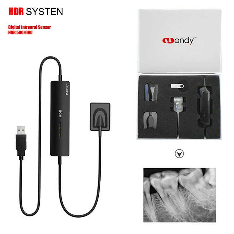 Dental X Ray Sensor Hdr 500/600 Intraoral Rvg Digital Sensor Include Multilingual System