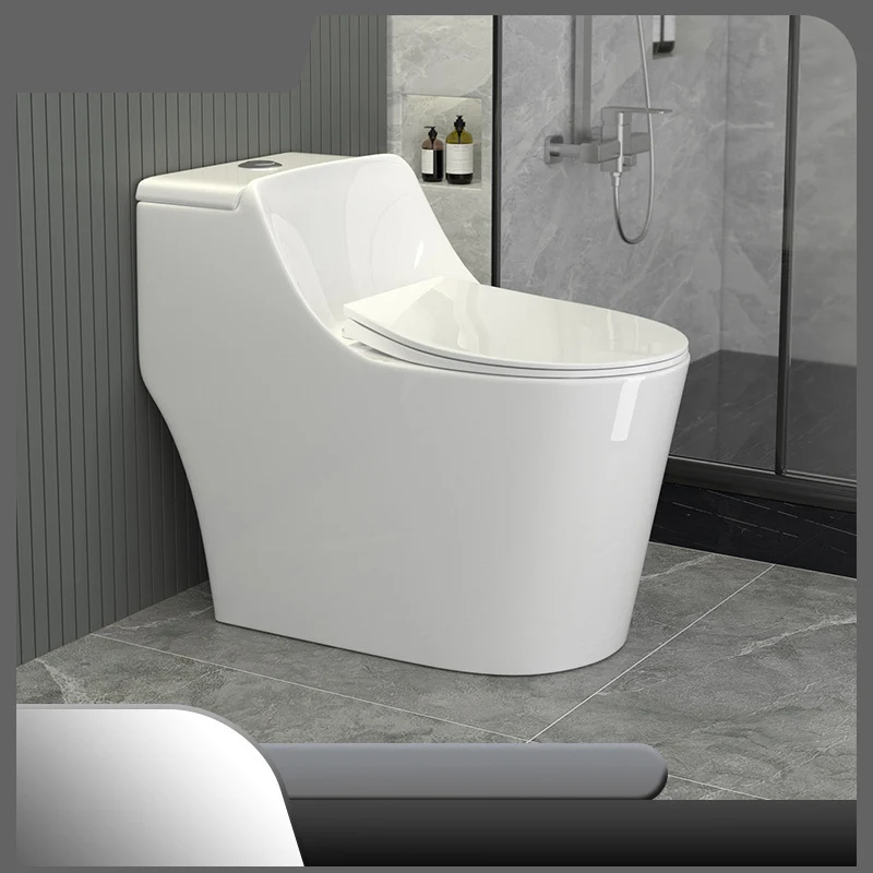 New Fashion Modern Design Bathroom Floor Standing Ceramic Integrated Toilet Seat with Seat Cover