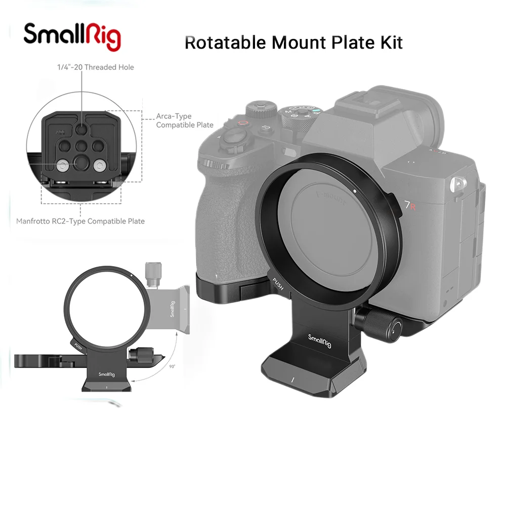 Kit Piastra Di Montaggio Orizzontale-Verticale Girevole Smallrig Per Sony Alpha 7R V/Alpha 7 Iv/Alpha 7S Iii/Alpha 7R Iv 4148