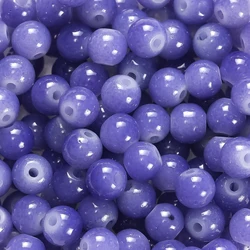 Vibrant 6mm Glass Round Beads - Crafting Essentials - 50pcs (Dark blue)