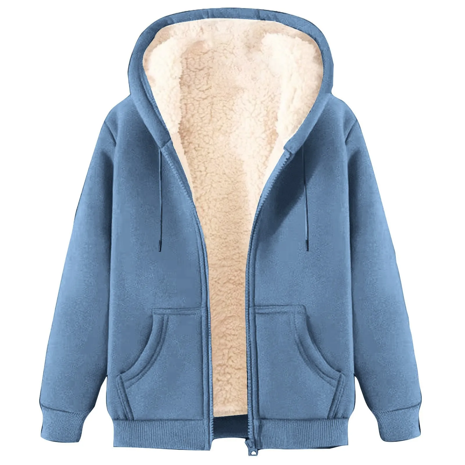 Winter Plush Jacket Women's Multi Colors Hooded Casual Plus Size Hoodies Autumn Fleece Keep Warm Zippered Up Sweatshirt 5XL