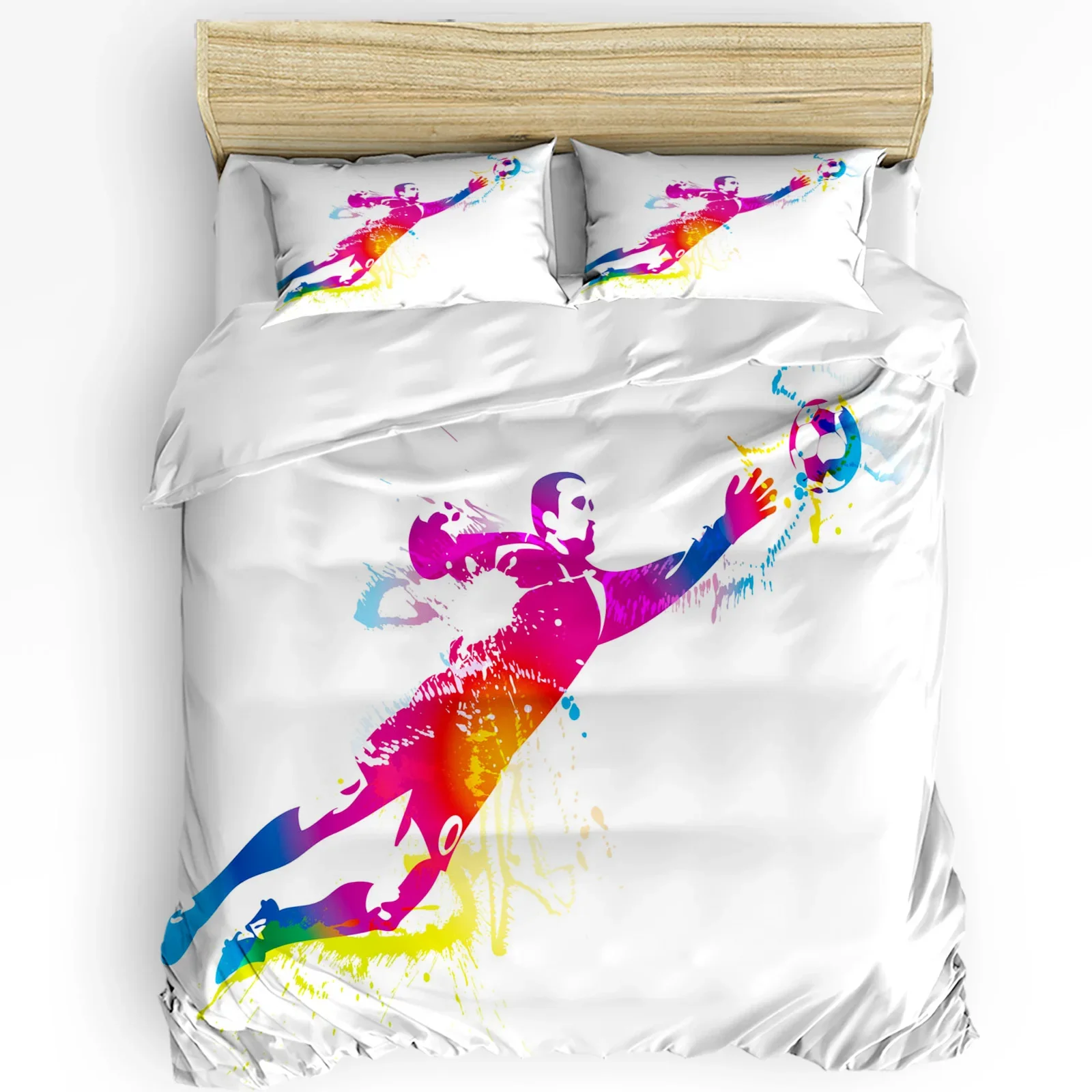 

Football Sport People Sports Duvet Cover 3pcs Bedding Set Home Textile Quilt Cover Pillowcases Bedroom Bedding Set No Sheet