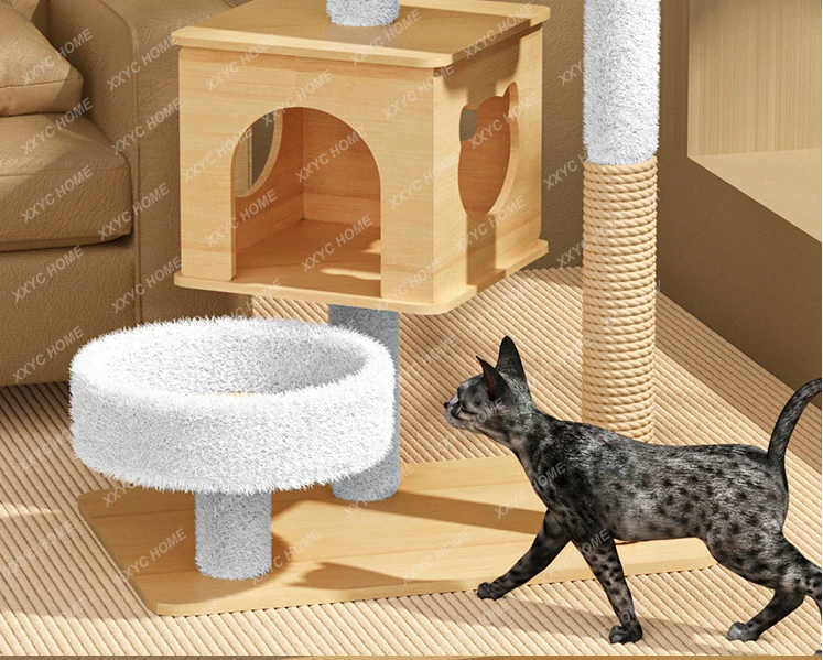 

Cat Climbing Frame Cat Nest Integrated Small Cat Rack-Way Pillar Scratch Board
