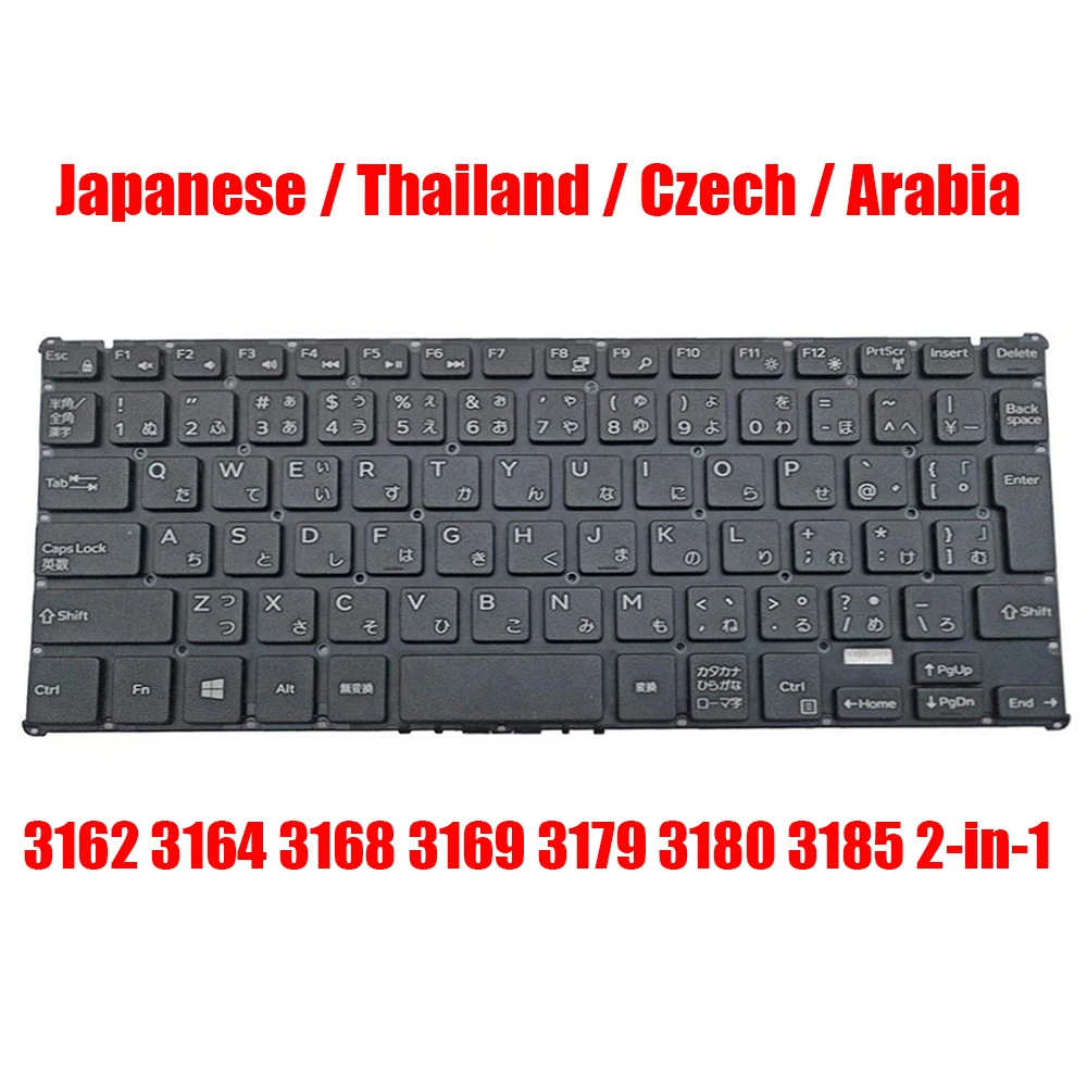 

JP TI CZ AR Laptop Keyboard For DELL For Inspiron 11 3162 3164 3168 3169 3179 3180 3185 2-in-1 02XDDN 2XDDN Japanese Thailand