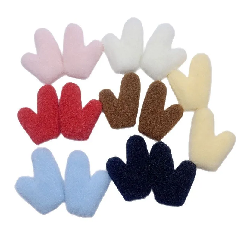 28 Stücke 4,5*6,5 CM Plüsch Filz Drachenhorn Gepolsterte Applikationen DIY Handgemachte Haarspange Zubehör Und Tuch Dekorative Zubehör – Detail 4