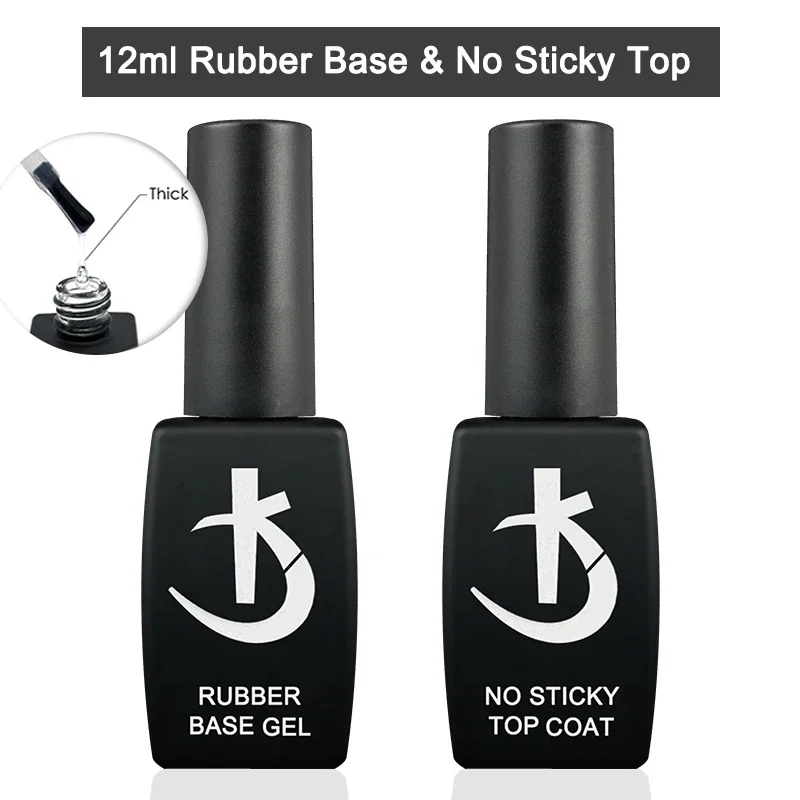 KODI JYJ Thick Rubber Base for Gel Varnish 12ml Semi-permanent Nail Base Coat Gel Nail Polish Manicure UV Varnish Hybrid Primer