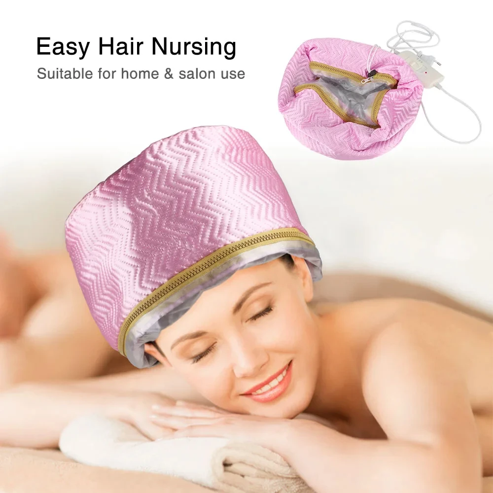 Hair Steamer Electric Hair Cap Hat Salon Spa Steamer Hair Thermal Treatment Nourishing Mask Baking Oil Cap Dryer Heat Hat Care hair steamer