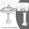 Bathroom Sink in White, Heavy Duty Pre-Drilled Widespread Faucet Holes with Overflow And Stain Resistant, bathroom sink 2
