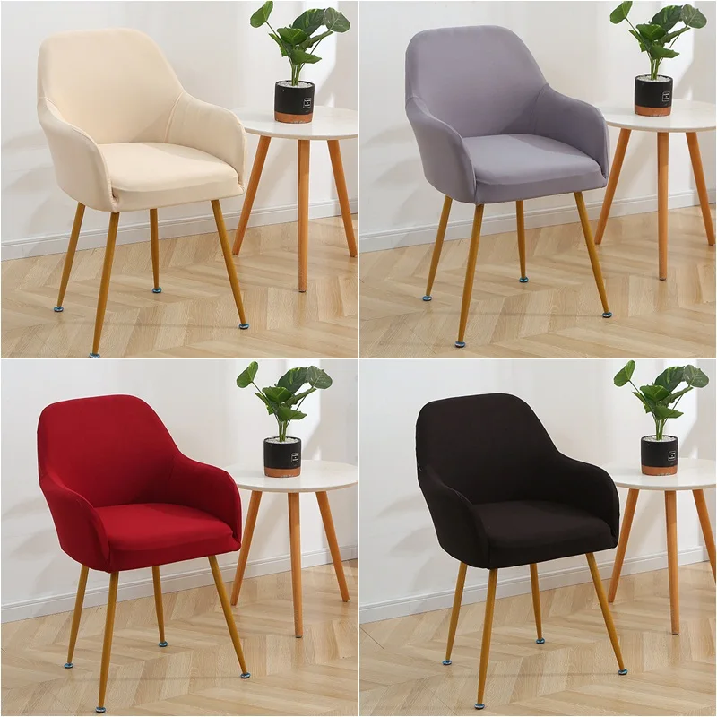 

Modern Kitchen Chair Cover Elastic Spandex High Dining Arm Chair Covers Washable Office Computer Armchair Covers