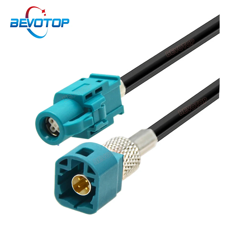 Фото BEVOTOP автомобильный HSD-кабель, USB-кабель FAKRA Z HSD LVDS, 4-контактный 4-жильный Dacar 535 кабель для Benz BMW Audi №1