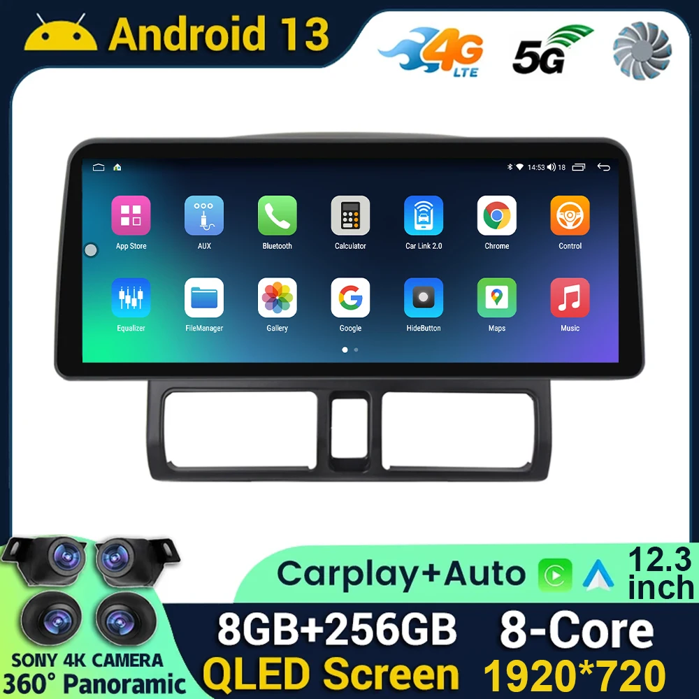 

12.3 inch Andriod 13 for Honda CR-V CRV 2 2001 - 2006 Multimedia Video Player Car Radio Navigation Wireless android auto