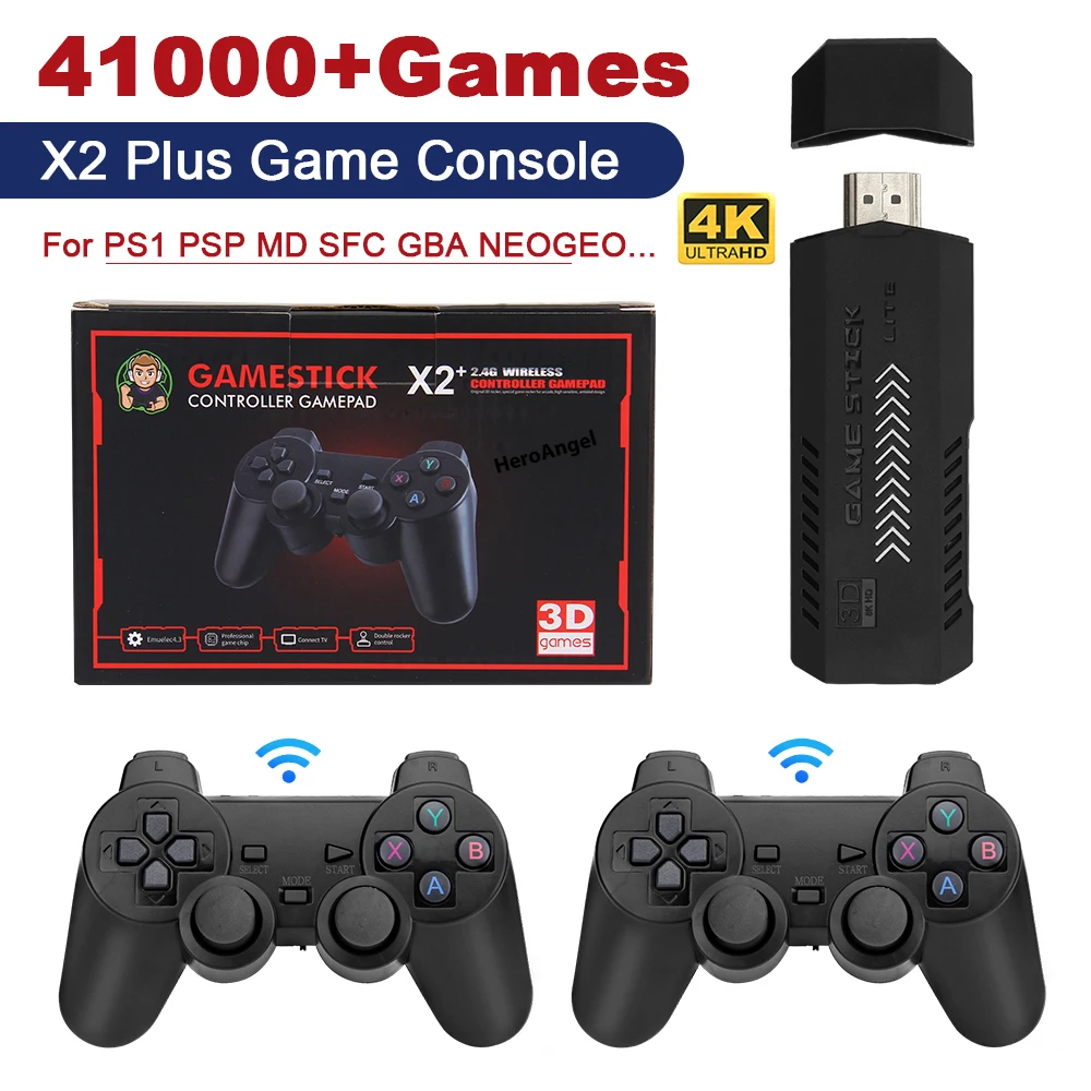 Consola de videojuegos Retro X2 Plus 4K, salida HD, mando Emuelec 2,4G ...