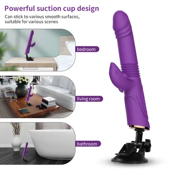 Telescopic Dildo Vibrator Automatic G spot Vibrator with Suction Cup Sex Toy for Women Hand-Free Sex Fun Anal Vibrator for Orgas 5