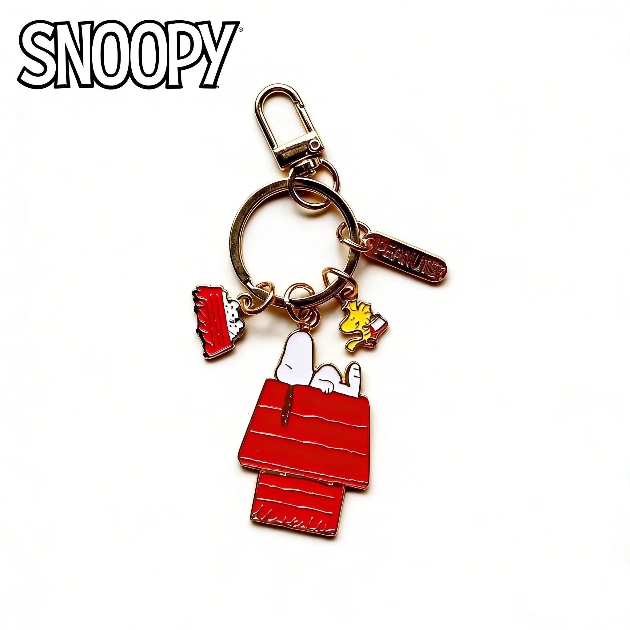 Snoopy Anime Schlüsselanhänger Niedliche Paar-Schlüsselringe für Männer Frauen Auto Rucksack Metall Snoopy Schlüsselanhänger Zubehör Geburtstagsgeschenke