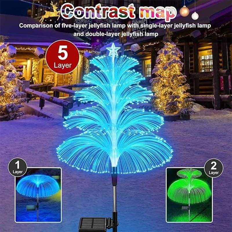 Color-Changing Jellyfish Solar Garden Lights - Outdoor Decorative Landscape Lamps