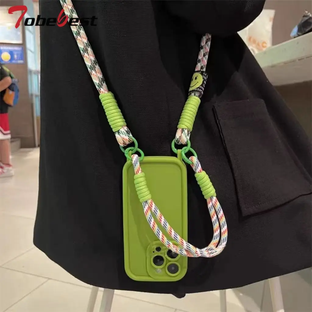 Stylish Silicone Wrist Strap Crossbody Lanyard Necklace Phone Case
