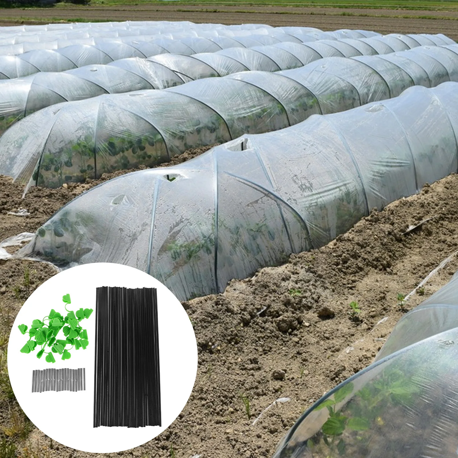 1Set Greenhouse Hoops Adjustable Garden Support Frame for Raised Beds DIY Tunnel Kit Garden Accessories Durable Flexible Frame
