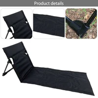 Outdoor Beach Chair Portable Folding Floor Seat with Backrest Lightweight Camping Chair Lazy Lounger For Garden Park Lawn Picnic 2