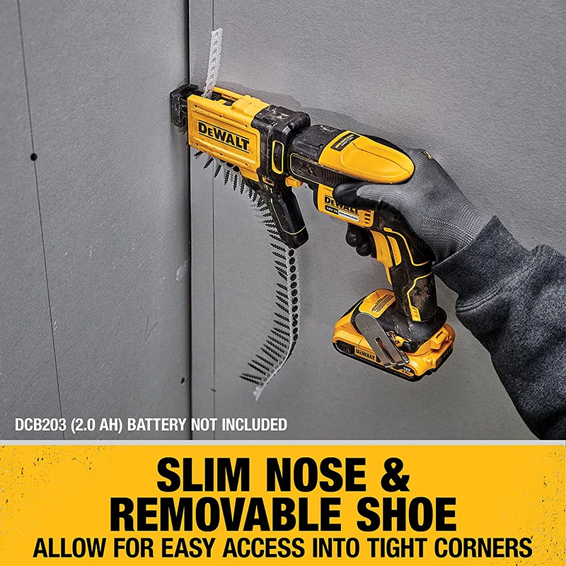 DEWALT DCF620 DCF6202  20V Drywall Screw Gun Collated Attachment Crushless Chain Nail Gun Plasterboard Electric Screwdriver 6