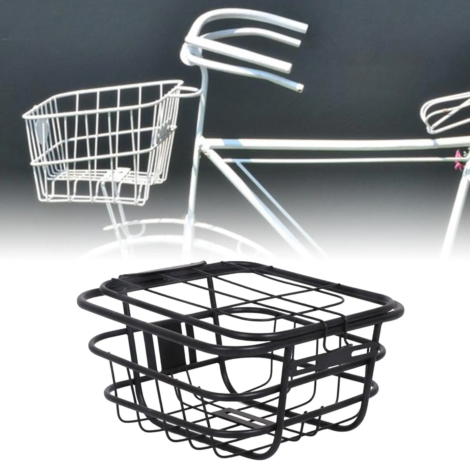 Front Bike Basket Iron Front Rear Hanging Bike Cargo Rack for Mountain Bikes