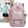 Kids Backpack For School Children Solid Color Primary Backpack Teenage Girls School Bags Shoulder Bag Waterproof Nylon Bagpack 2