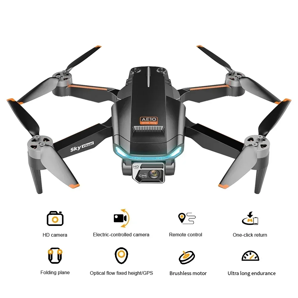 OUZEY 미니 경량 접이식 드론, 전문가용 8K HD 듀얼 카메라, GPS 광학 흐름 위치, 브러시리스 DC FPV 스마트 드론, AE10