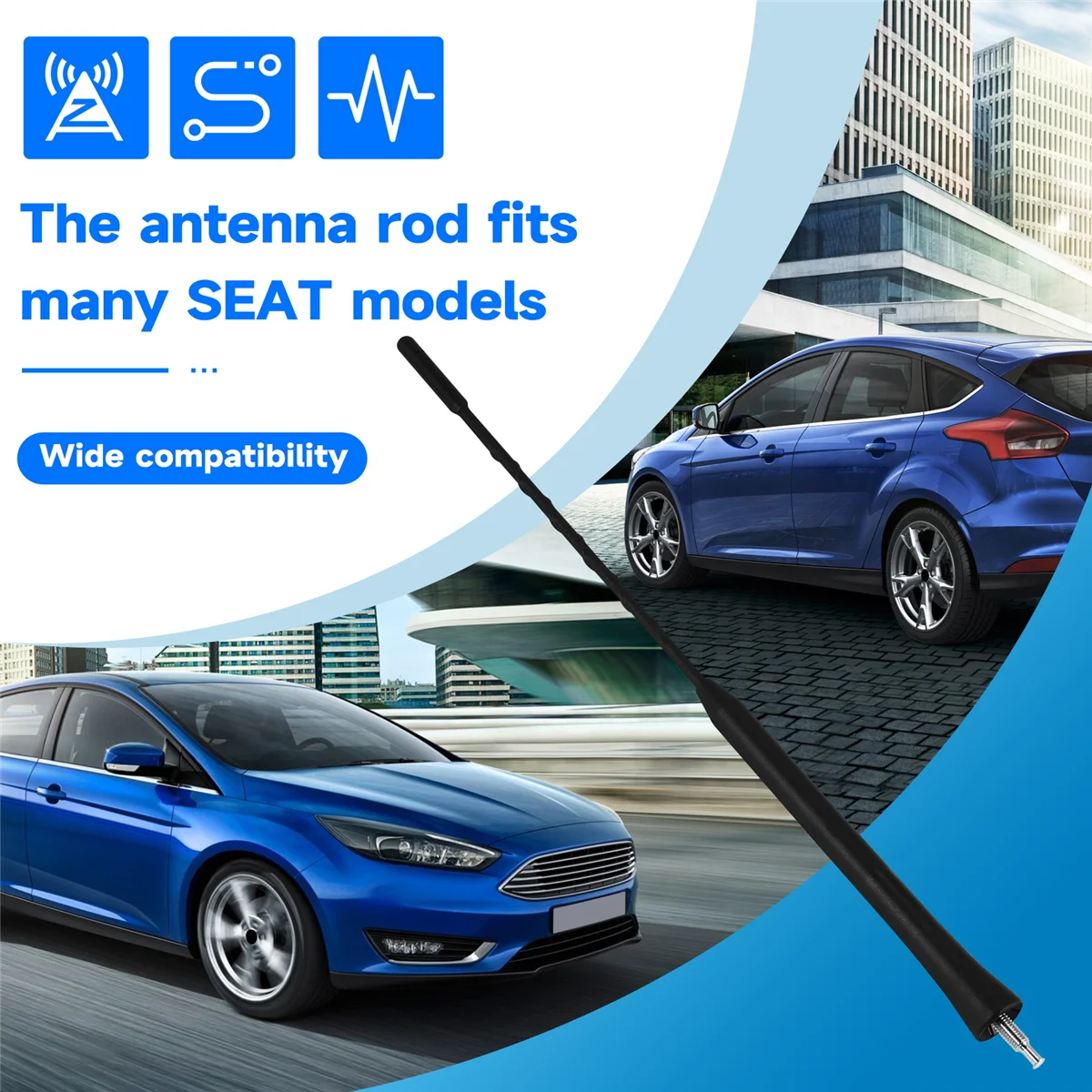 30 Cm Short Rod Antenna for Seat 6L 6J 1M 1P 5P