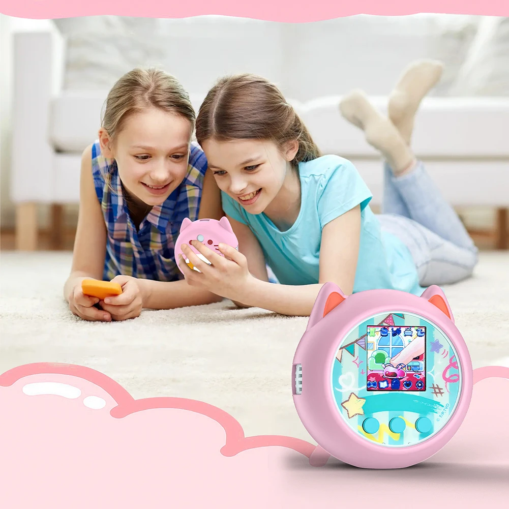 Cute Silicone Case Protective Skin Sleeve Anti-fall Silicone Protective Case with Lanyard for Punirunes Interactive Digital