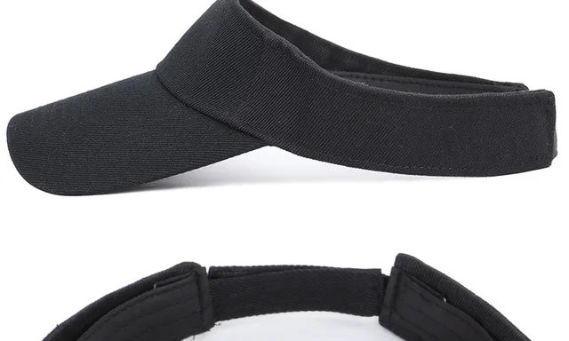 Poletni sončni klobuki za moške in ženske, bombažni nastavljivi vizir, UV zaščita, zgornji del, prazen, enobarvni, športni, tenis, golf, tek, sončna kapa, baseball kapa_voghion.com