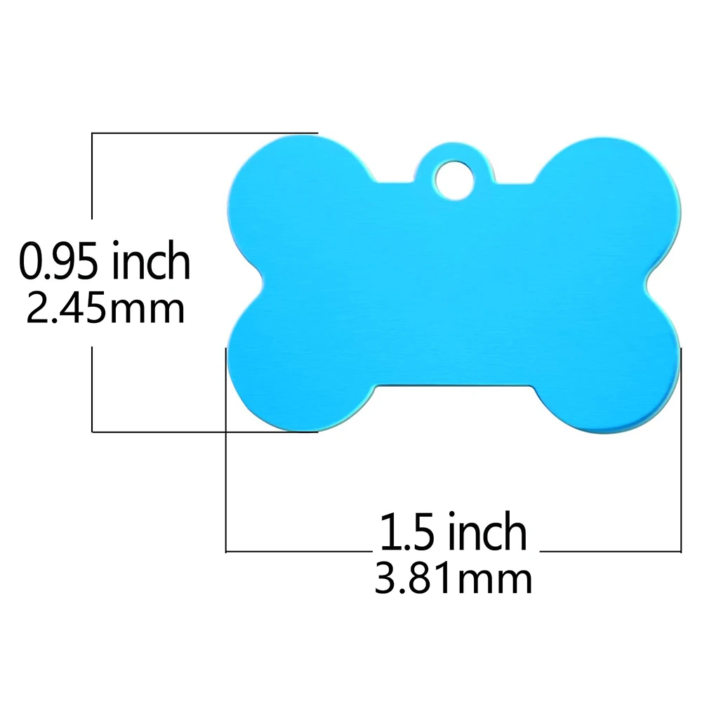 30 Pcs Blank Aluminum Alloy Dog Tags for Dogs and Cats pet laser engraved tags