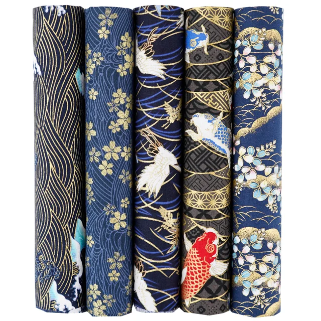 5 pièces 25x25cm/50x50cm carrés coton artisanat japonais tissu tissus pour bricolage paquet Patchwork Quilting couture artisanat 3