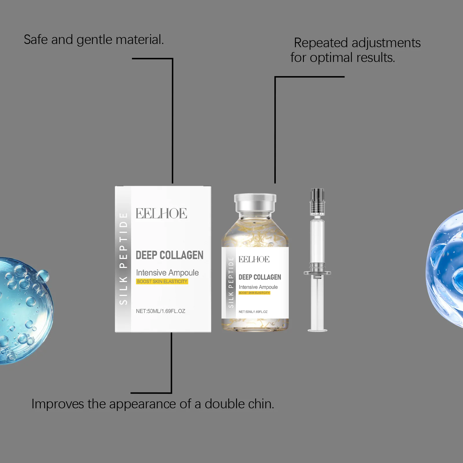 Seidenpeptid Intensiv-Lifting-Ampulle Tiefenwirksames Kollagen-Revitalisierungs-Essenz Gesichtsstraffendes Glättendes Anti-Aging-Serum Scbb92Fc371B844Edafcb6F96428Ff9301