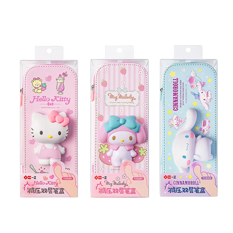 Ruunjoy Wholesale Sanrio Pink Pencil Case Kuromi Pencil Box Melody