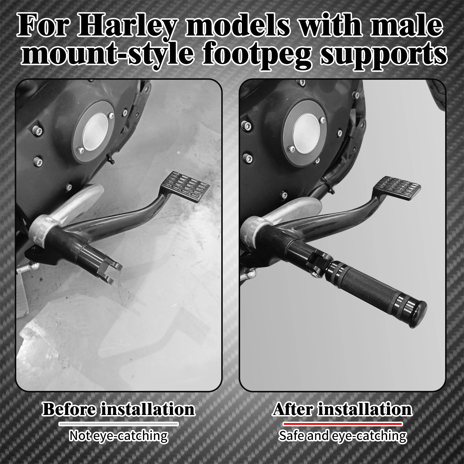 1Pair Motorcycle Black Foot Pegs Rider Rear Front Pedal Footrest For Harley Touring Sportster 883 1200 XL Softail Dyna Low Rider motorcycle accessories motorcycle footrests motorcycle foot pedals