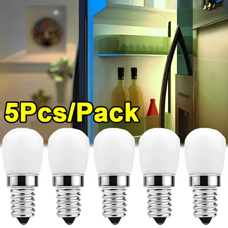 

5/1PCS LED Refrigerator Lamp E14 Light Bulb 220V LED Refrigerator Lamp Screw Bulb for Refrigerator Display Cabinet Home Lighting
