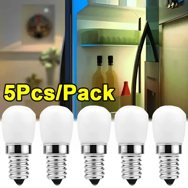 5/1Pcs LED Fridge Light Bulbs E12/E14 220V Mini Lamp Home Kitchen  Refrigerator Cabinet Night Lights Sewing Machine LED Lamps - AliExpress