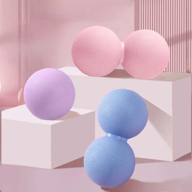 Massage Ball TPE Fascia Ball Yoga Foot Sole Acupoint Massage Fitness Player Holding Peanut Ball Shoulder Neck Muscle Relaxation Rolling