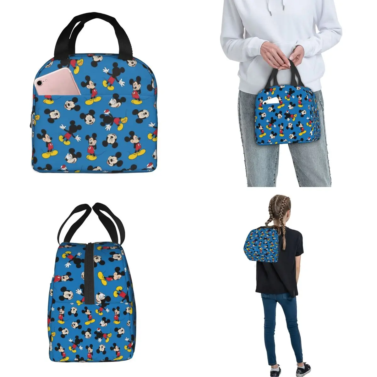 Bolsas de almuerzo con aislamiento de dibujos animados de Disney, bolsa  térmica, contenedor de comida, Tote portátil de Mickey Mouse, fiambrera,  bolsos de comida, Picnic de trabajo - AliExpress