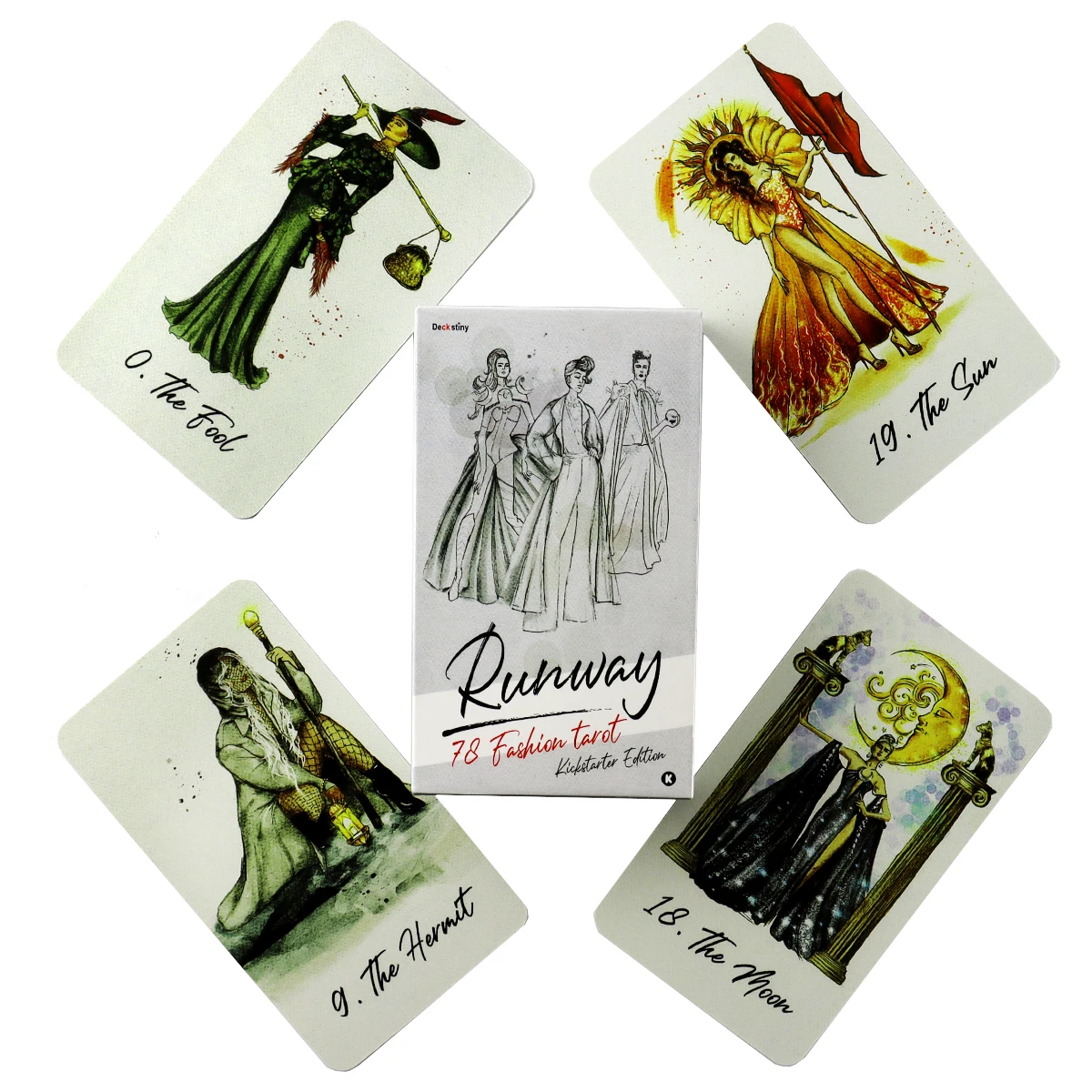 

Runway Tarot Cards High Quality Fortune Telling 78 Cards With PDF Guidebook Travel Cersion Reversed Chakra Planet