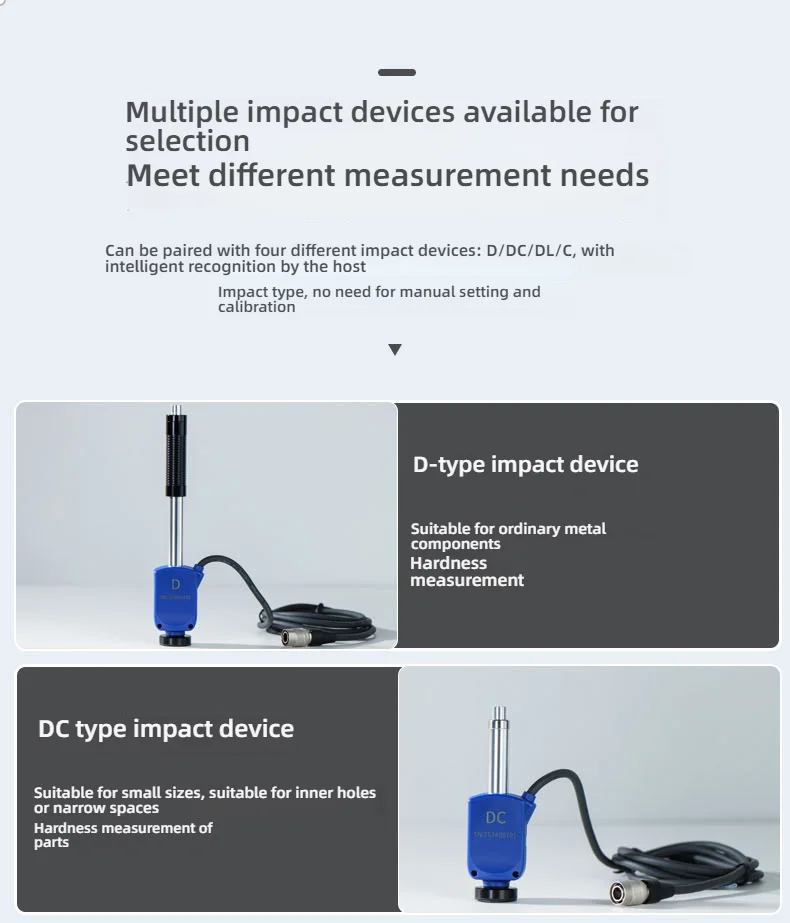 LS253D Portable Leeb Hardness Tester with 4 Probes 7 Scales Compatible High Prec