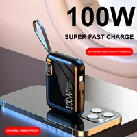30000mah Portable Mini Power Bank PD100W Detachable USB to TYPE C Cable Fast Charging Powerbank For iPhone Xiaomi Samsung 2024 2