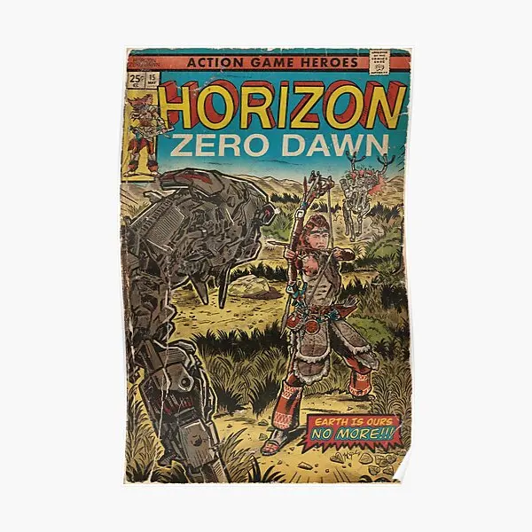 Horizon Zero Dawn Comic Cover Fan Art Poster Murale Modern Funny Decor Decoration Home Room Art Print Painting Picture No Frame