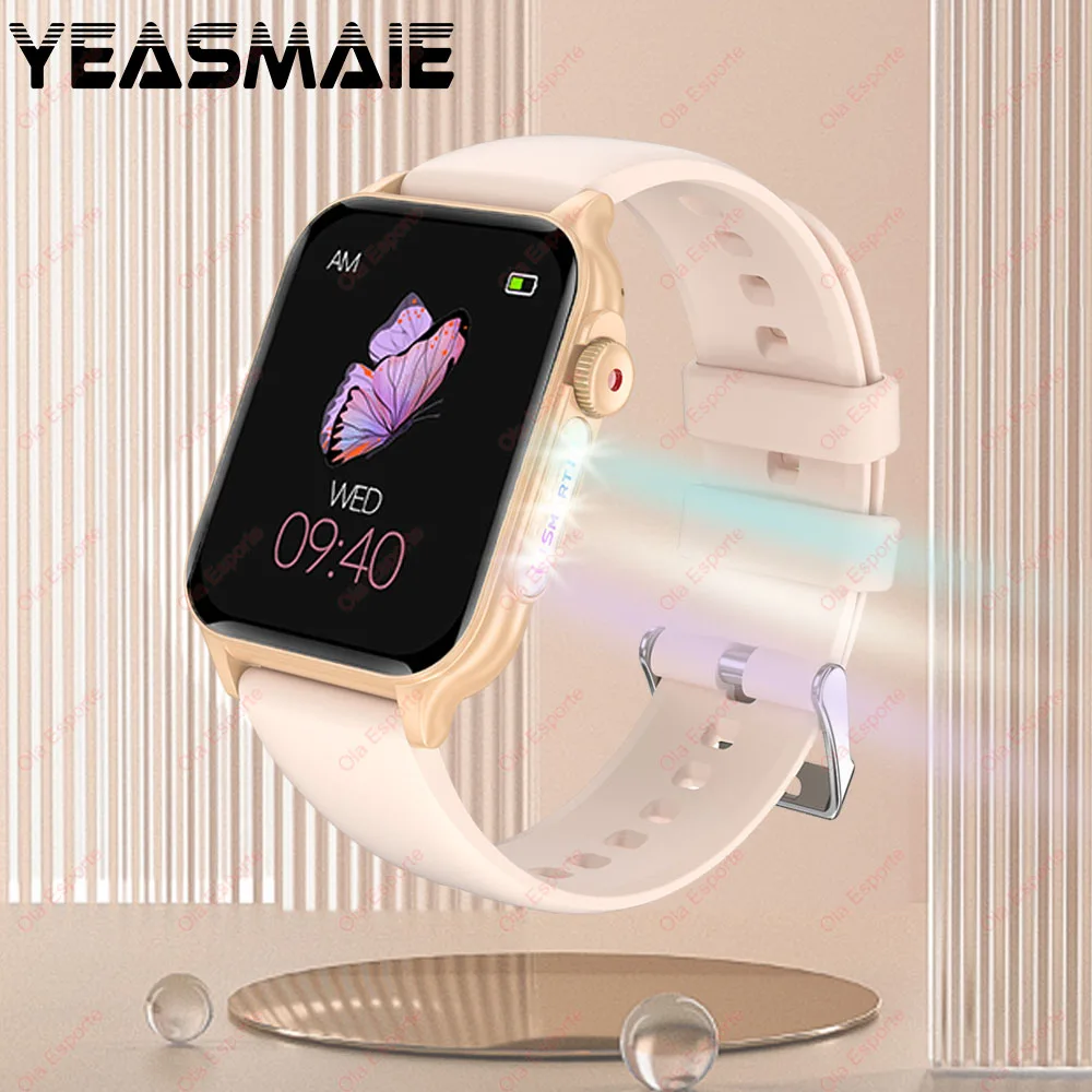 Мужские умные часы HD со светодиодным фонариком 1 96 дюйма цвет в ассортименте